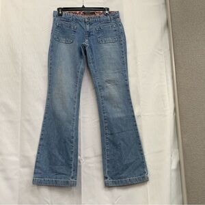 American Eagle Blue Flare Wide Leg Jeans